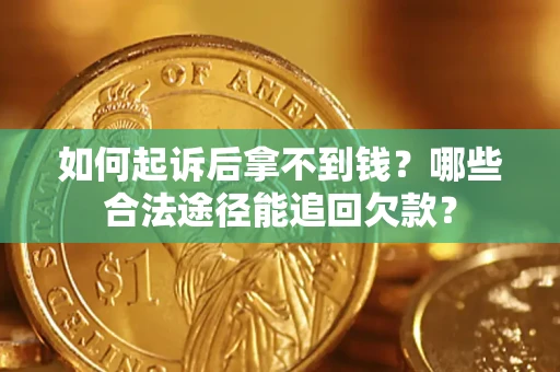 武汉如何起诉后拿不到钱？哪些合法途径能追回欠款？