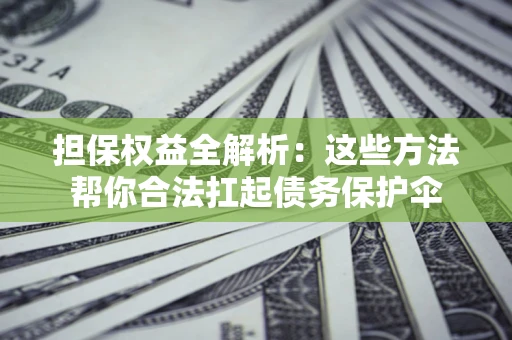 武汉担保权益全解析：这些方法帮你合法扛起债务保护伞