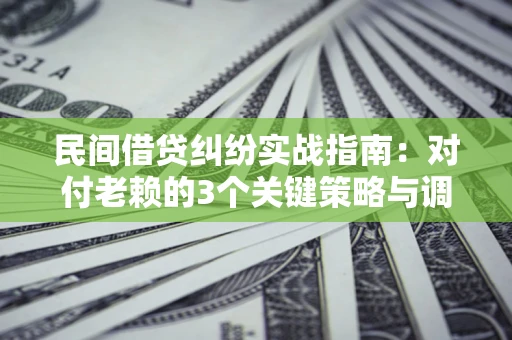 武汉民间借贷纠纷实战指南：对付老赖的3个关键策略与调解盲区解析