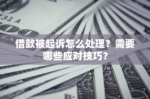 武汉借款被起诉怎么处理？需要哪些应对技巧？