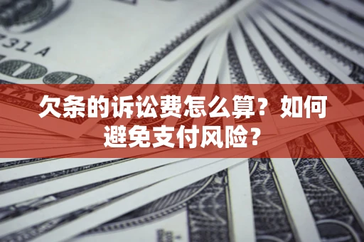 武汉欠条的诉讼费怎么算？如何避免支付风险？